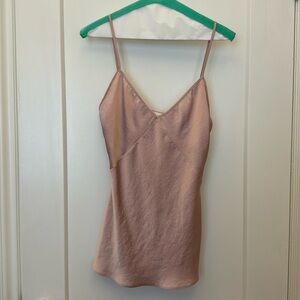 Aritzia pale pink like silk tank top size S